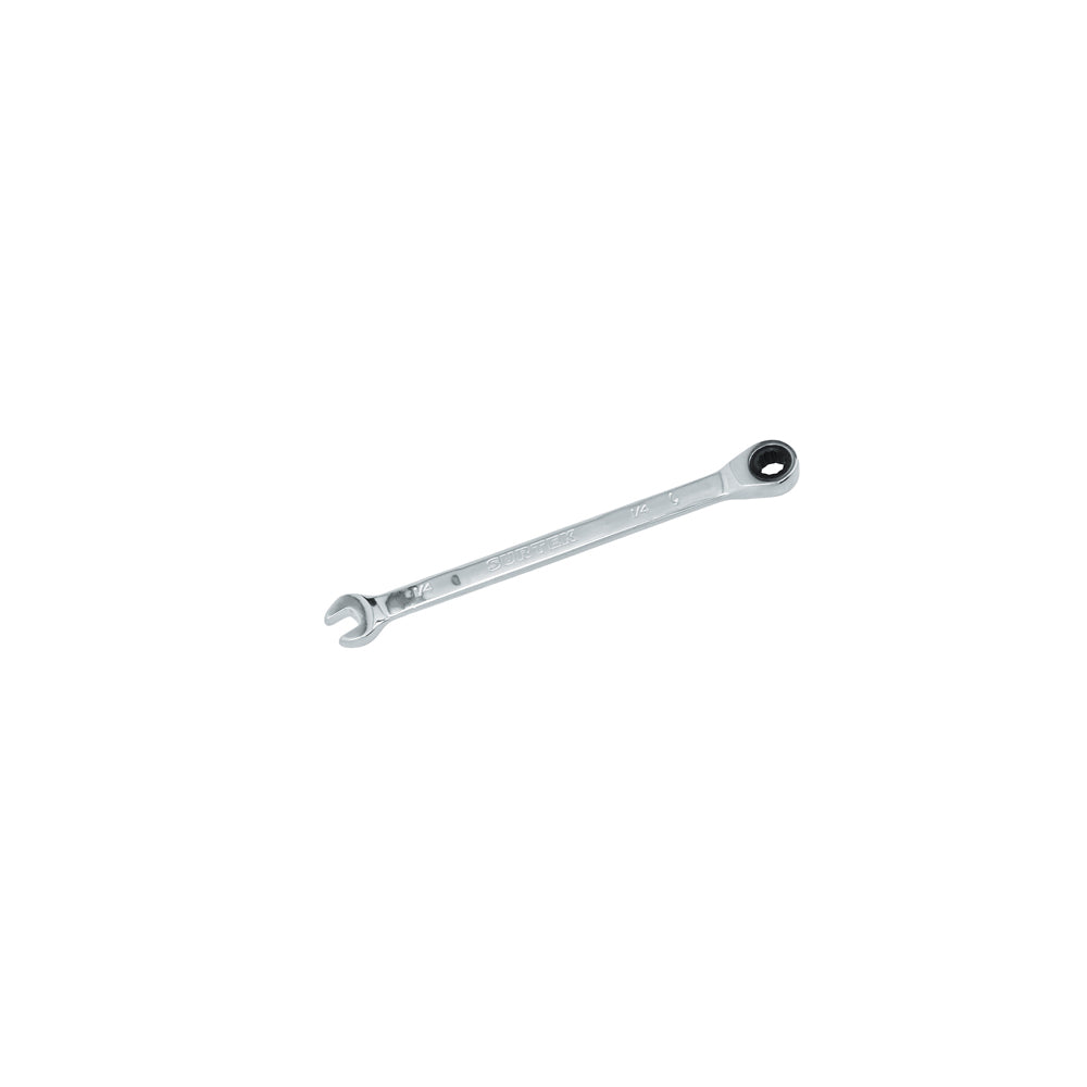 Llave combinada pulido espejo de matraca en pulgadas, 12 puntas, 1/4" Surtek