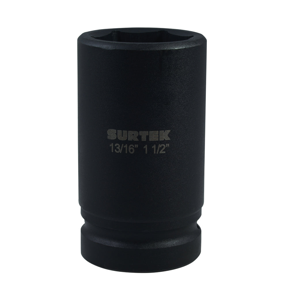 Dado de impacto pulgadas, doble boca, cuadro para capuchón 13/16", 1-1/2" Surtek