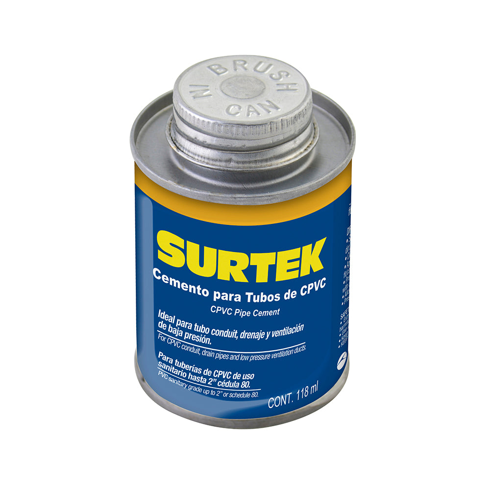 Cemento para tubo CPVC, 118 ml Surtek