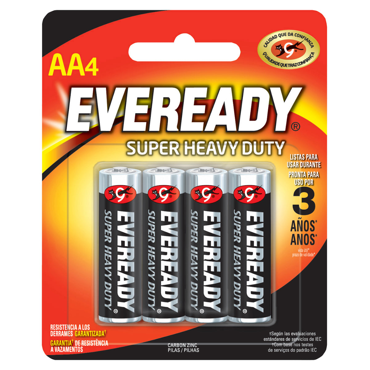 Pila alcalina Eveready® "AA", 4 piezas Surtek