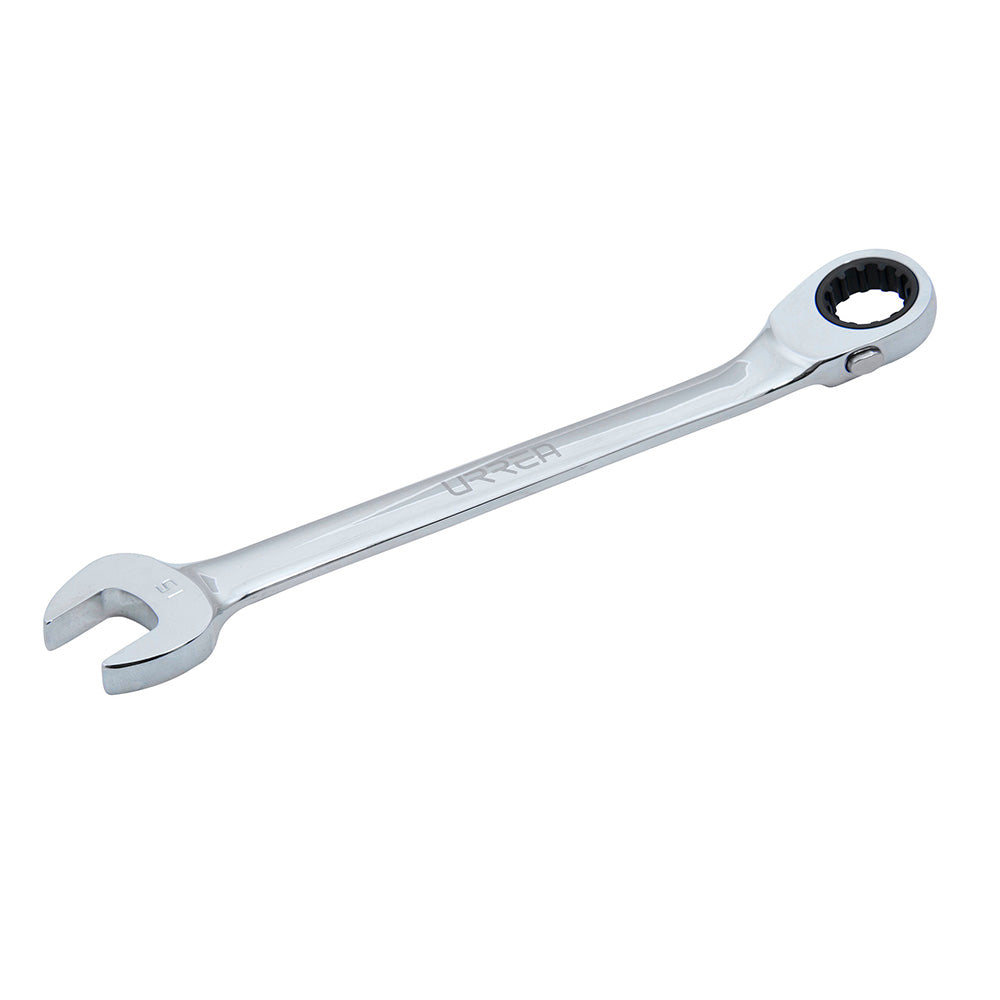 Llave combinada pulido espejo de matraca spline reversible métrica, 15 mm Urrea