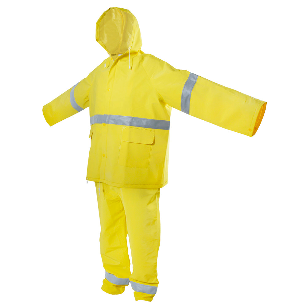 Traje impermeable con cintas reflejantes M, 2 piezas Surtek