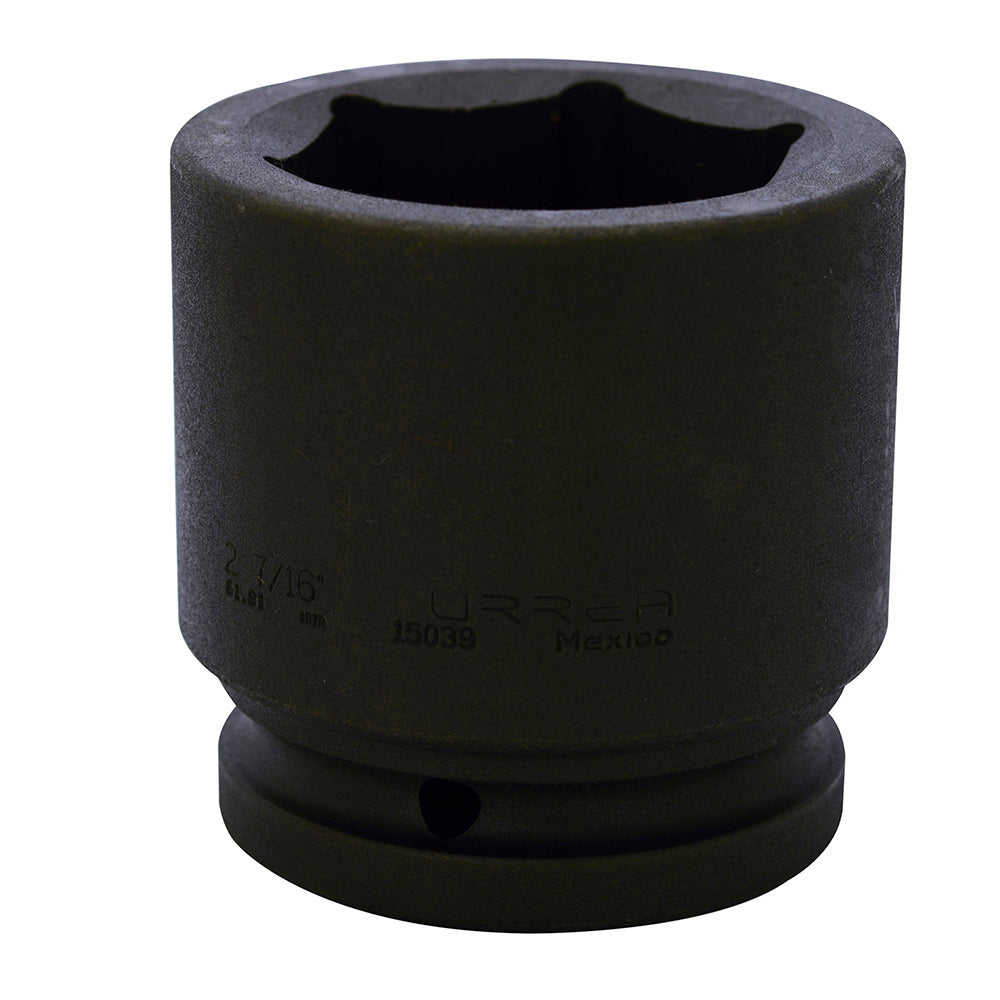 Dado de impacto cuadro de 1-1/2", 6 puntas, en pulgadas, 2-7/16" Urrea