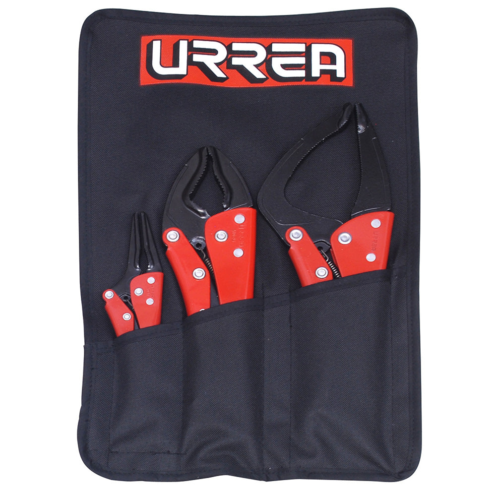Juego de pinzas de presión, 3 piezas Urrea