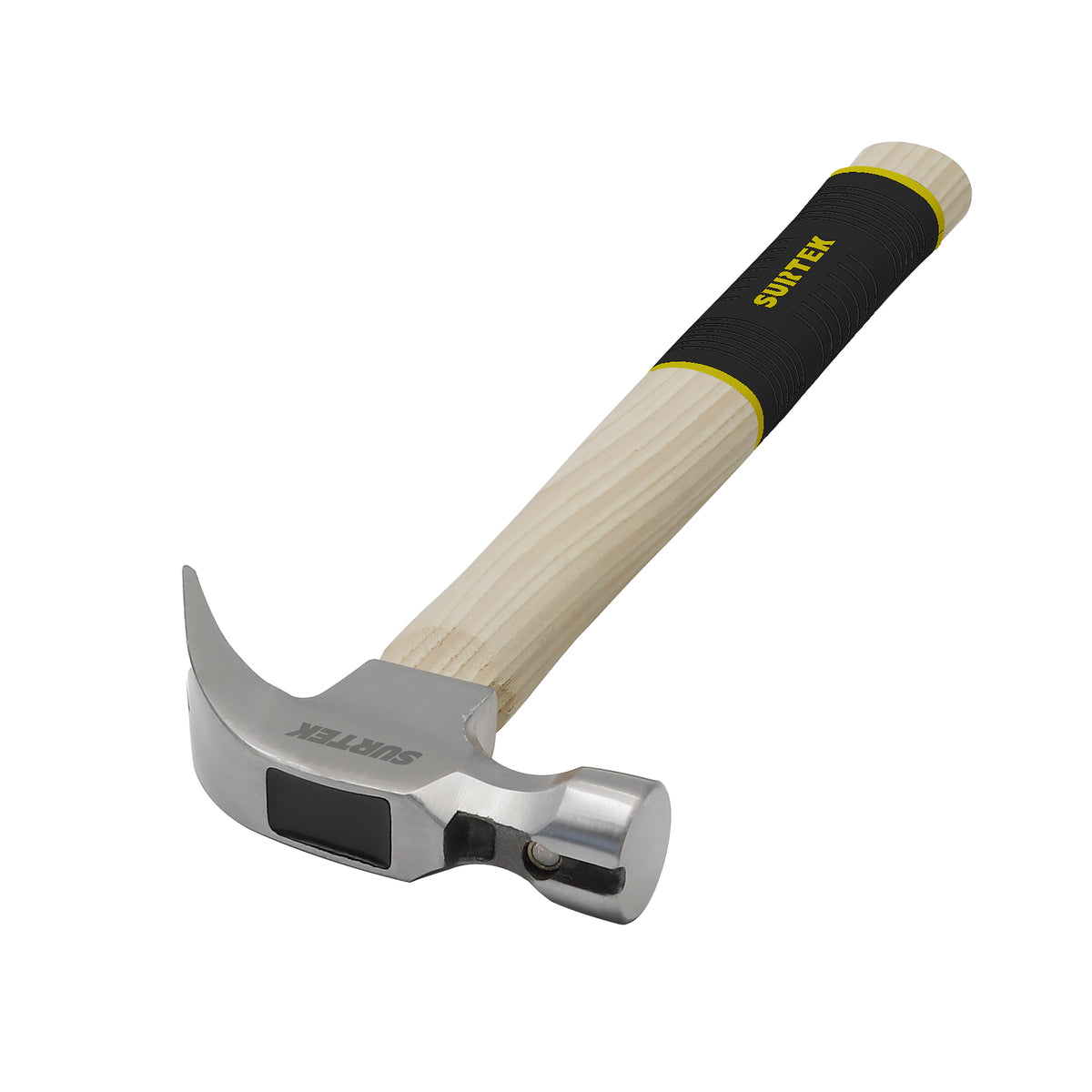 Martillo de uña curva pulido con mango de madera, 20 oz Surtek