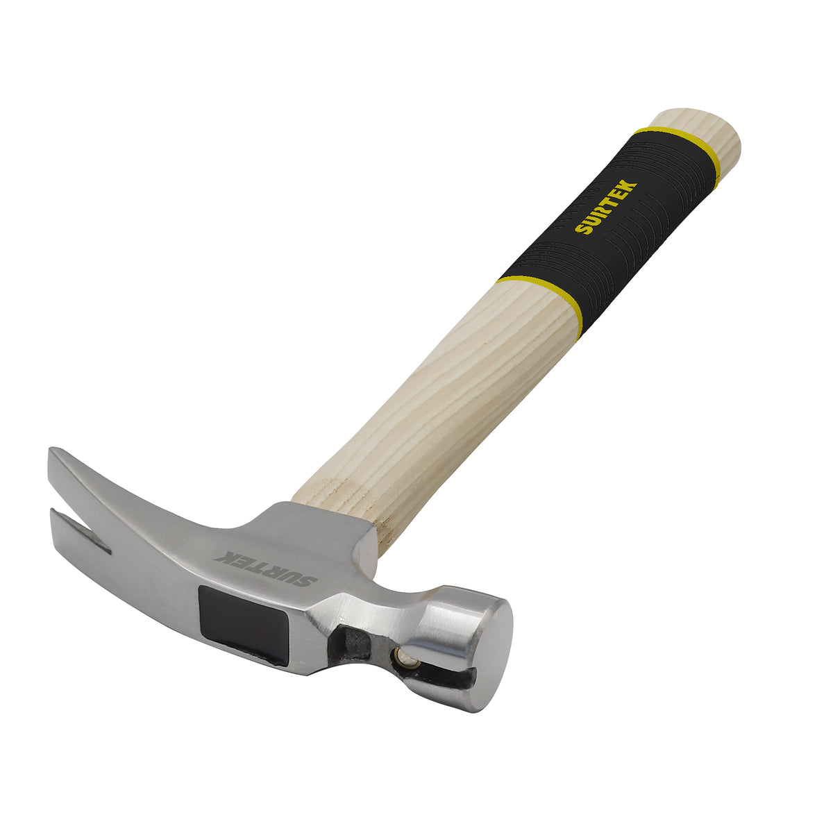 Martillo de uña recta con cabeza fresada con mango de madera, 20 oz Surtek