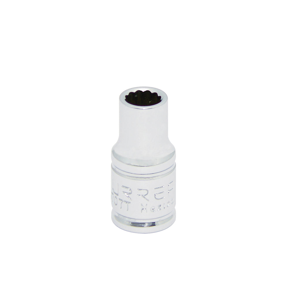Dado cuadro de 1/4", 12 puntas, en pulgadas, 7/32" Urrea
