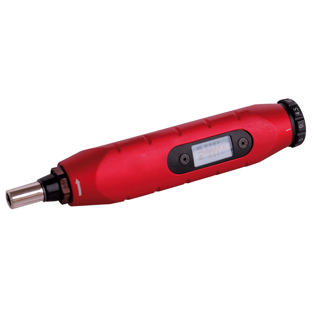 Destornillador de torque microajustable con mango plástico cuadro de 1/4", 20-100 in-oz Urrea