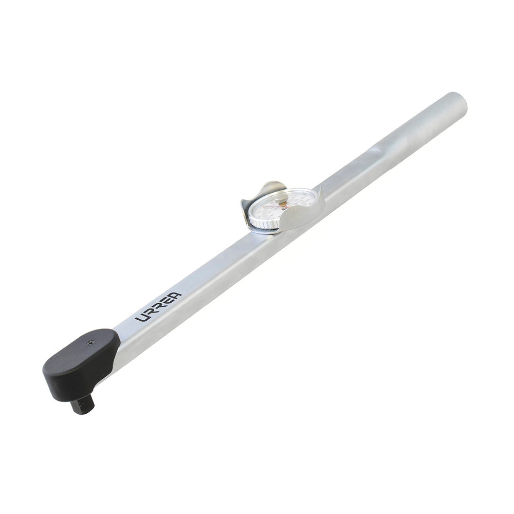 Torquímetro de carátula con cuerpo de aluminio cuadro de 1/2", 50-250 ft-lb Urrea