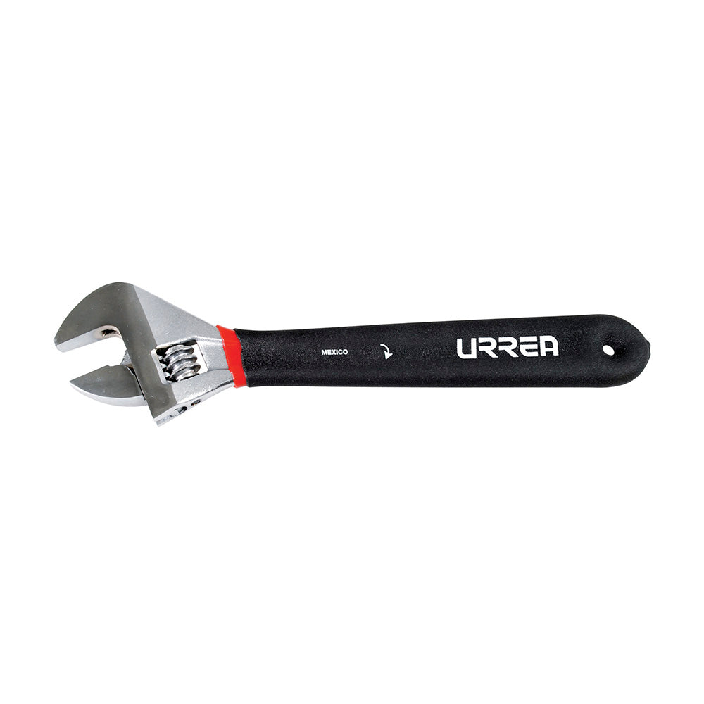 Llave ajustable cromada con mango Rubber grip 15" Urrea