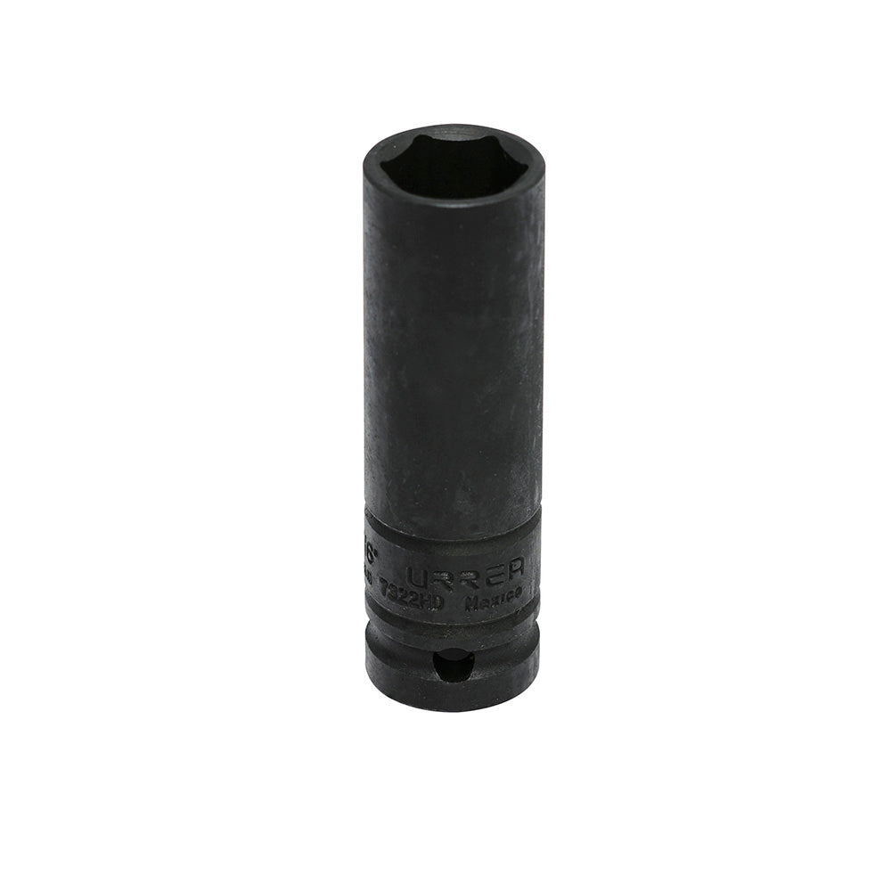 Dado de impacto pared delgada cuadro de 1/2", 6 puntas, en pulgadas, 11/16" Urrea