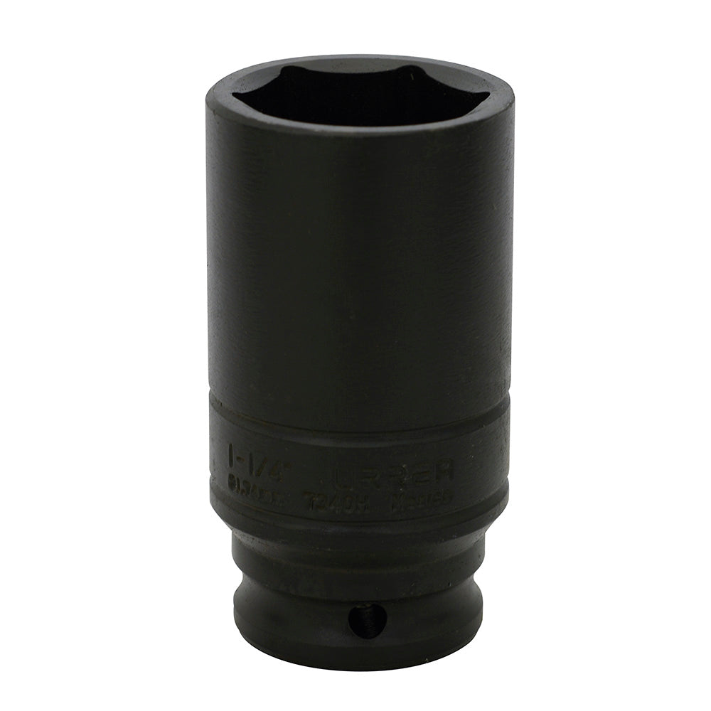 Dado de impacto largo cuadro de 1/2", 6 puntas, en pulgadas, 1-1/4" Urrea