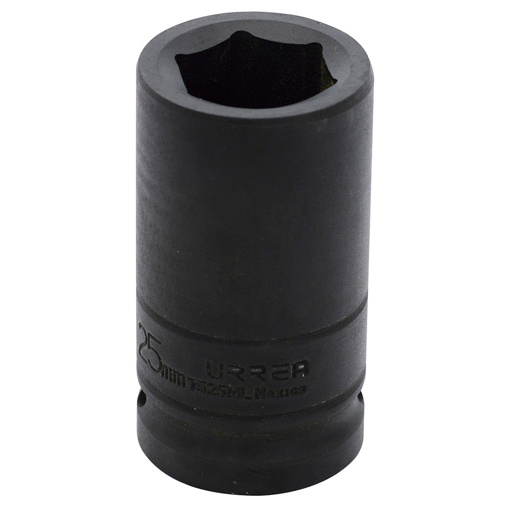 Dado de impacto largo cuadro de 3/4", 6 puntas, métrico, 25 mm Urrea