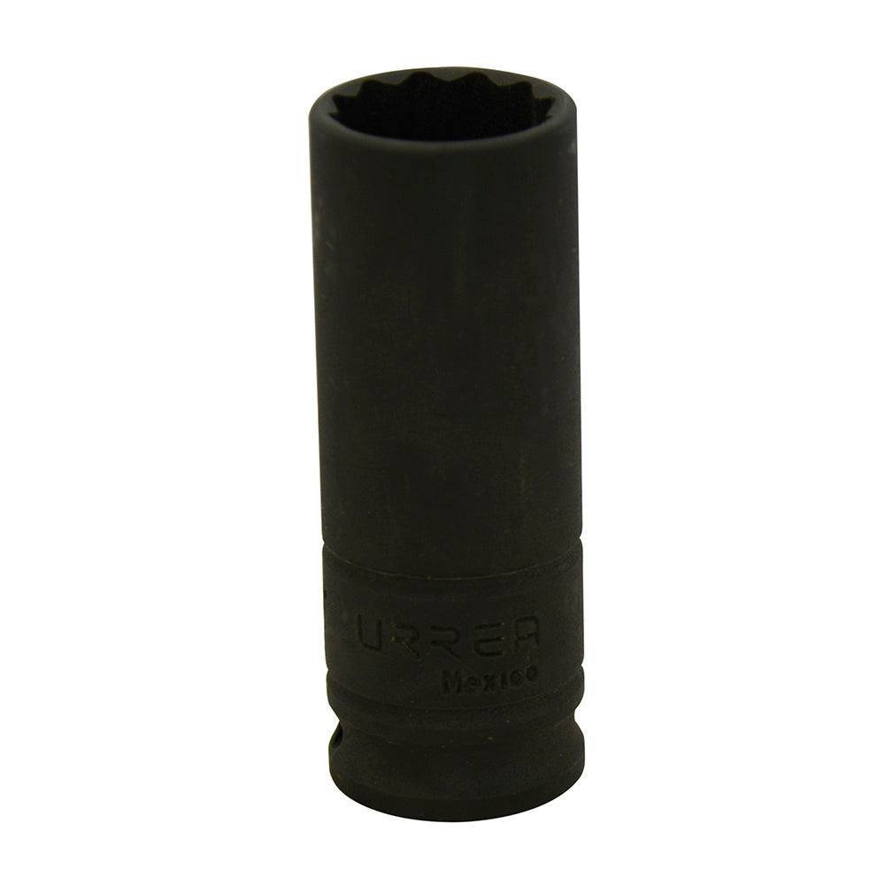Dado de impacto largo cuadro de 3/8", 12 puntas, en pulgadas, 5/8" Urrea