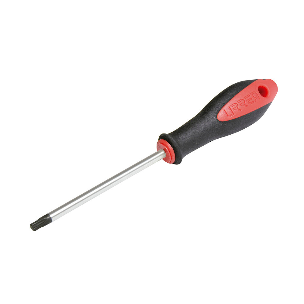 Destornillador con mango bimaterial, punta Torx barra redonda T25 x 4" Urrea