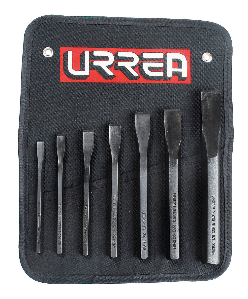 Juego combinado de cinceles corta frío, 7 piezas Urrea