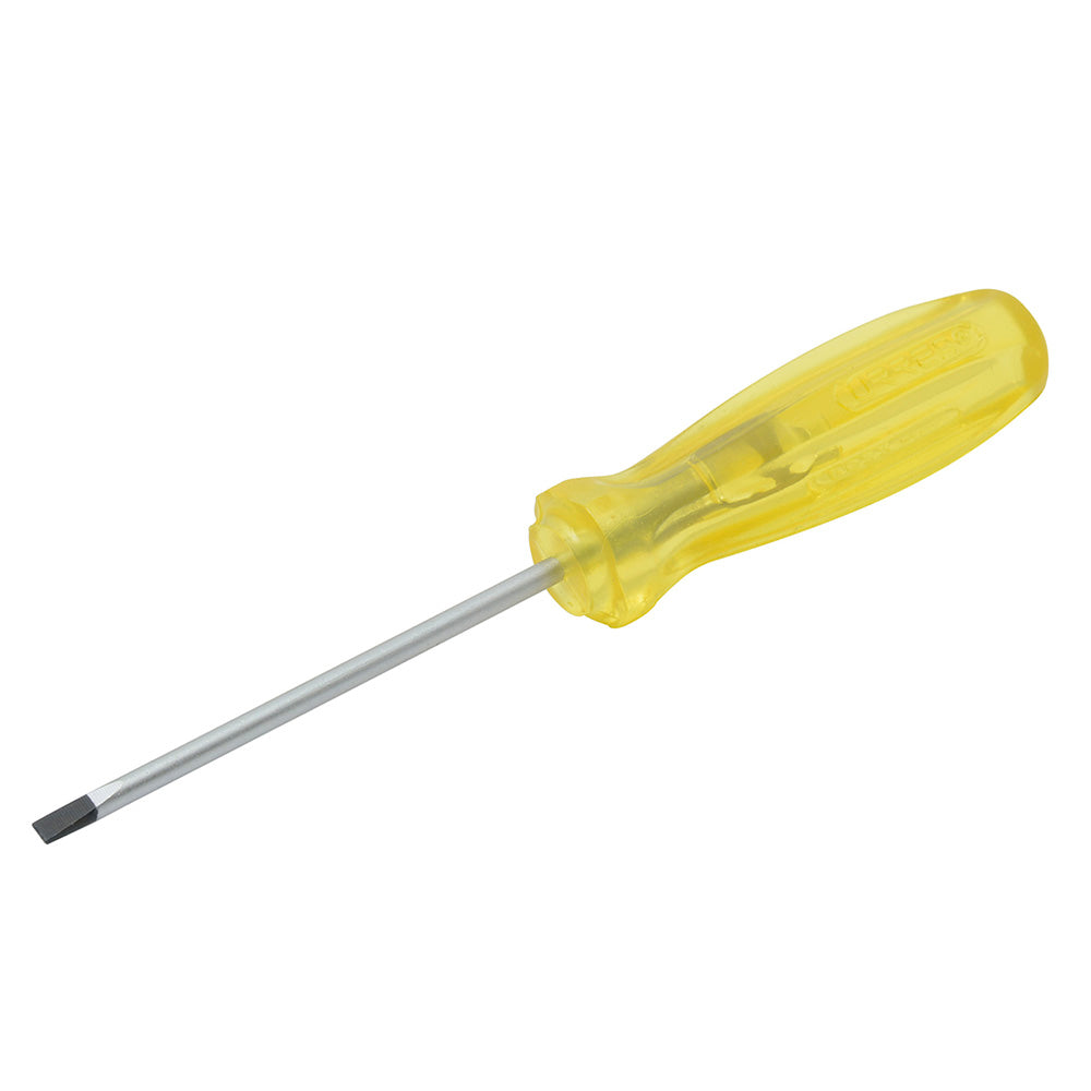 Destornillador con mango ámbar, punta cabinet barra redonda 1/8" x 4" Urrea