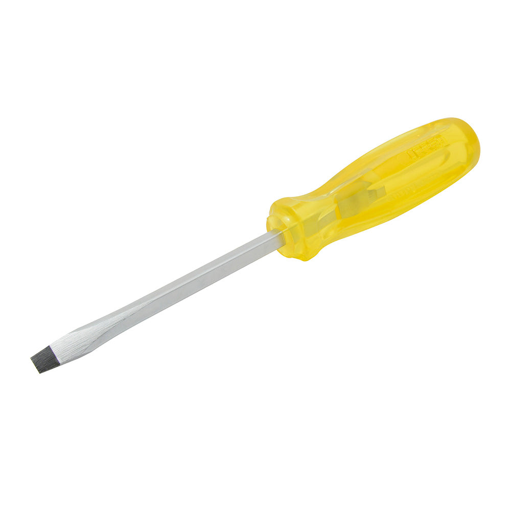 Destornillador con mango ámbar, punta plana barra cuadrada 3/8" x 10" Urrea