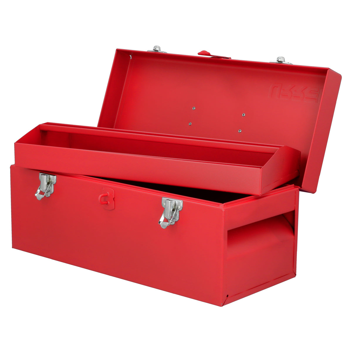 Caja portaherramientas metálica color rojo 17" x 7" x 7" Urrea