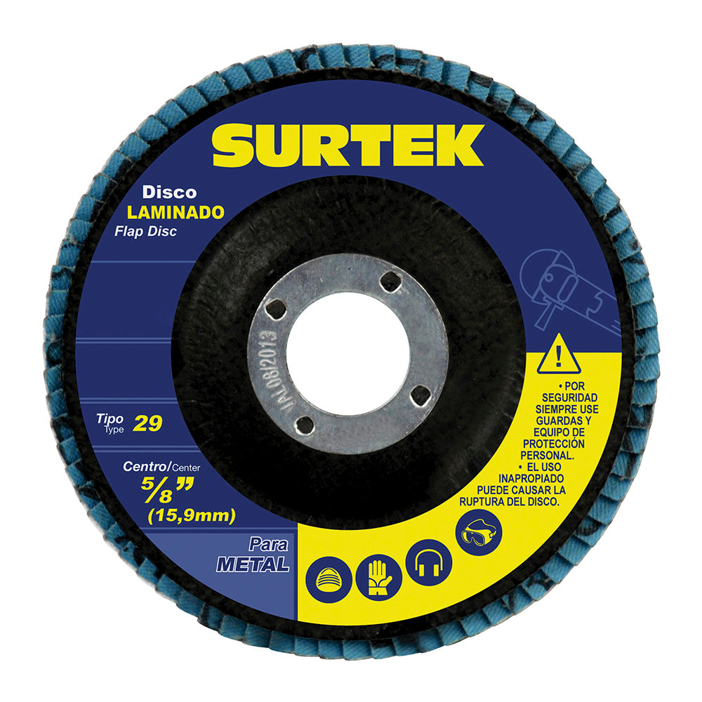 Disco laminado tipo 29 grano 80, 7" Surtek