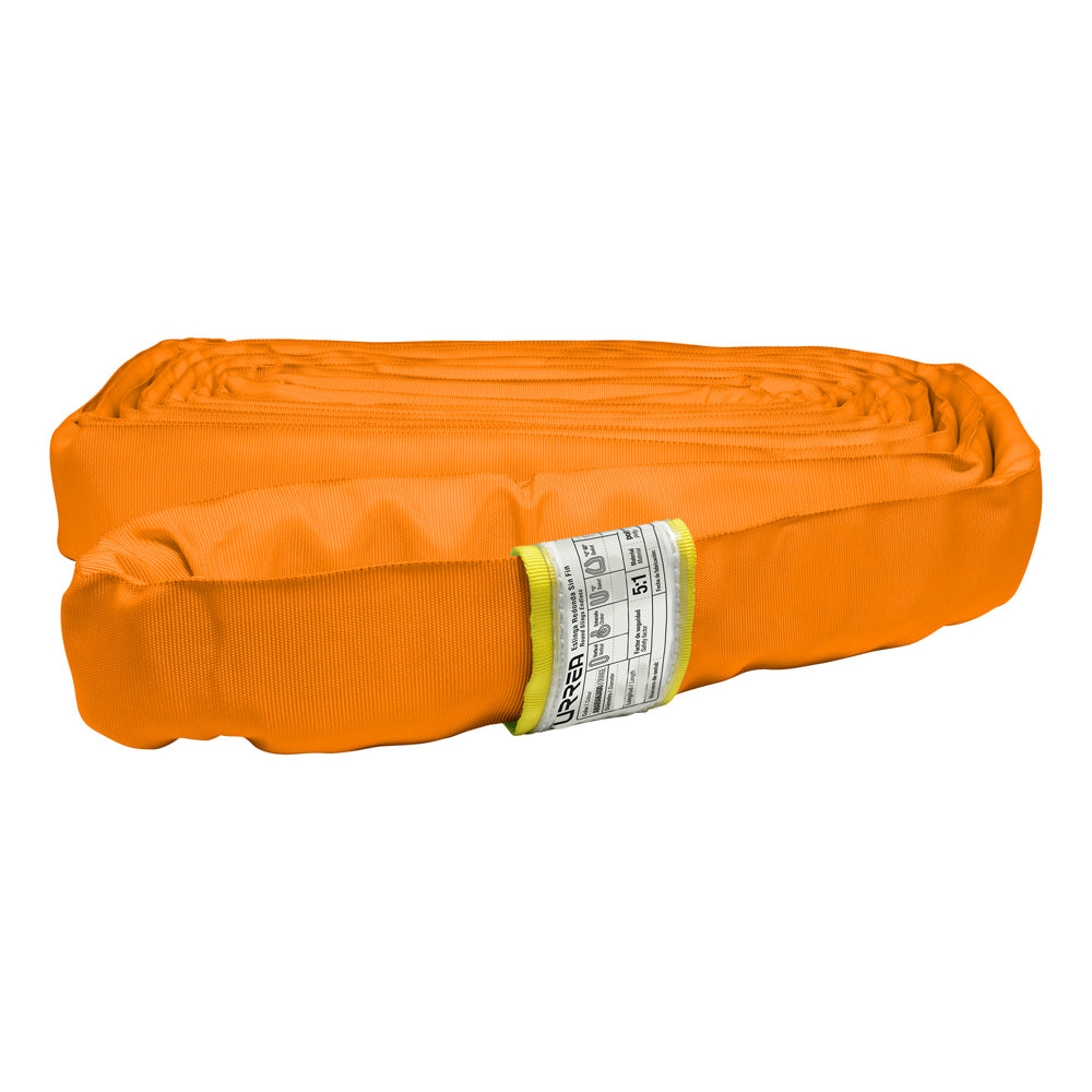 Eslinga de poliéster redonda sin fin naranja 6 m, 7 ton Urrea