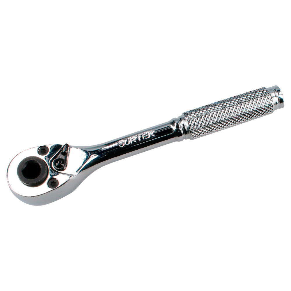 Matraca cabeza tipo pera, punta hexagonal, para dado cuadro de 1/4" Surtek