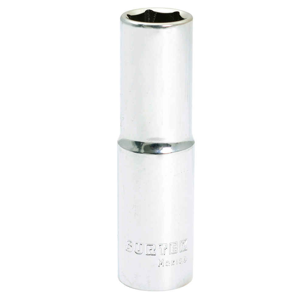 Dado largo cuadro de 1/2", 6 puntas, en pulgadas, 7/16" Surtek