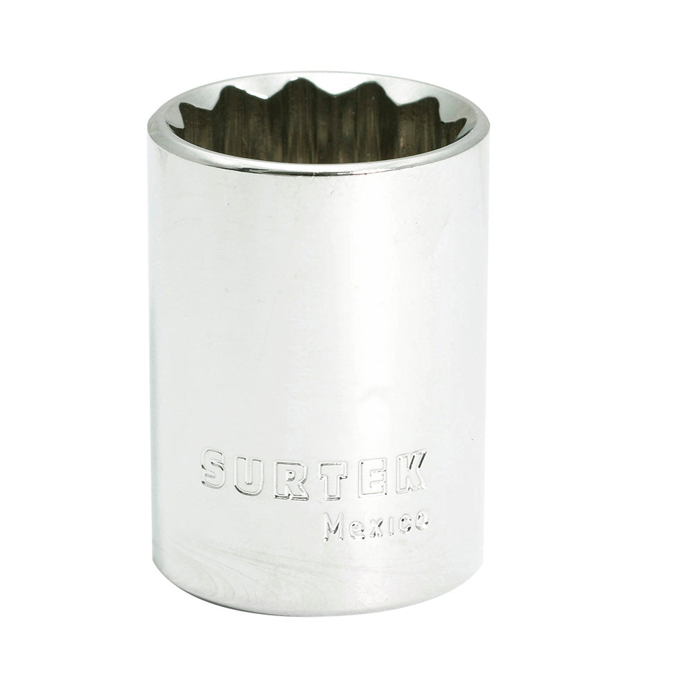 Dado en pulgadas cuadro de 1/2", 12 puntas, 19/32" Surtek