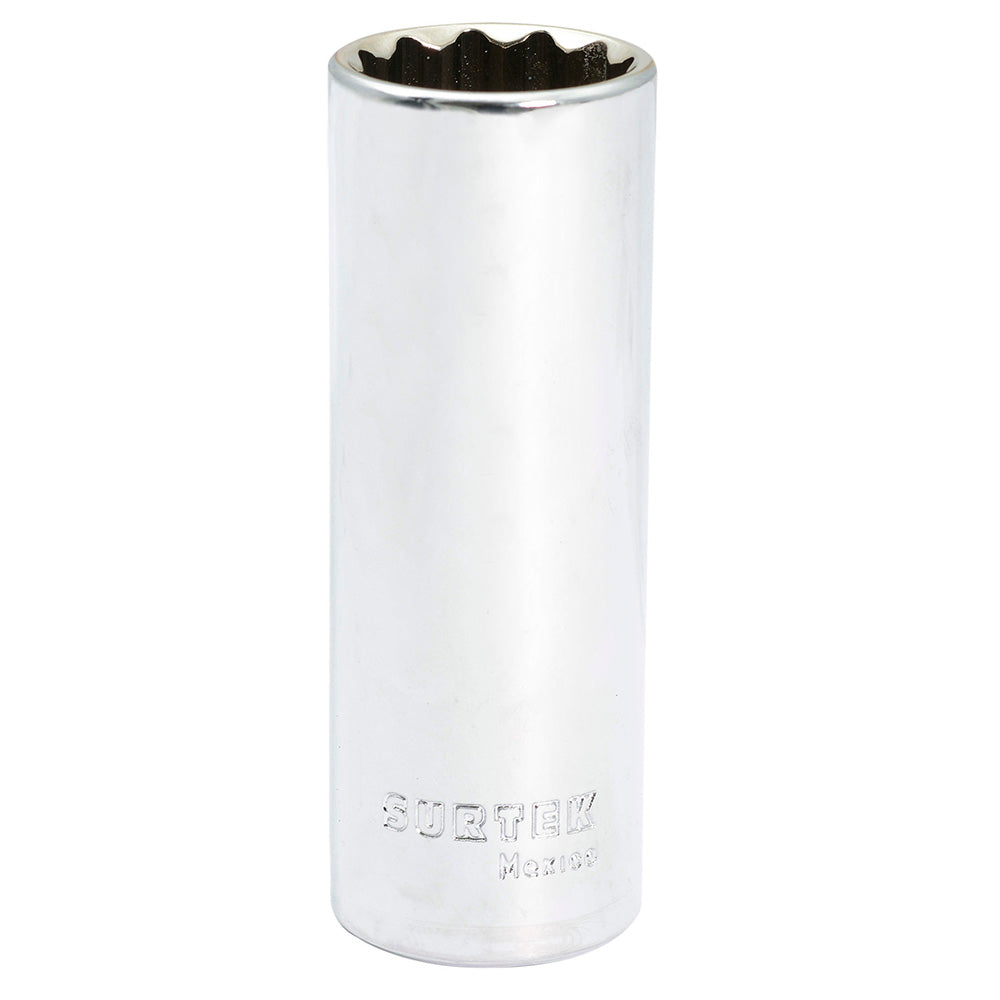 Dado largo cuadro de 1/2", 12 puntas, en pulgadas, 13/16" Surtek