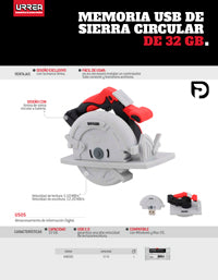 Memoria USB 32 GB tipo sierra circular Urrea