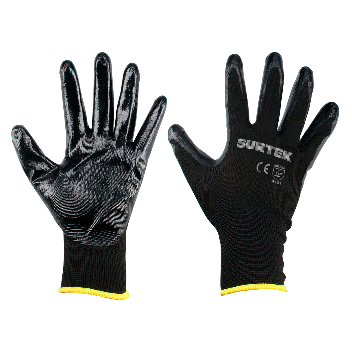 Guantes de nailon con recubrimiento de nitrilo M Surtek