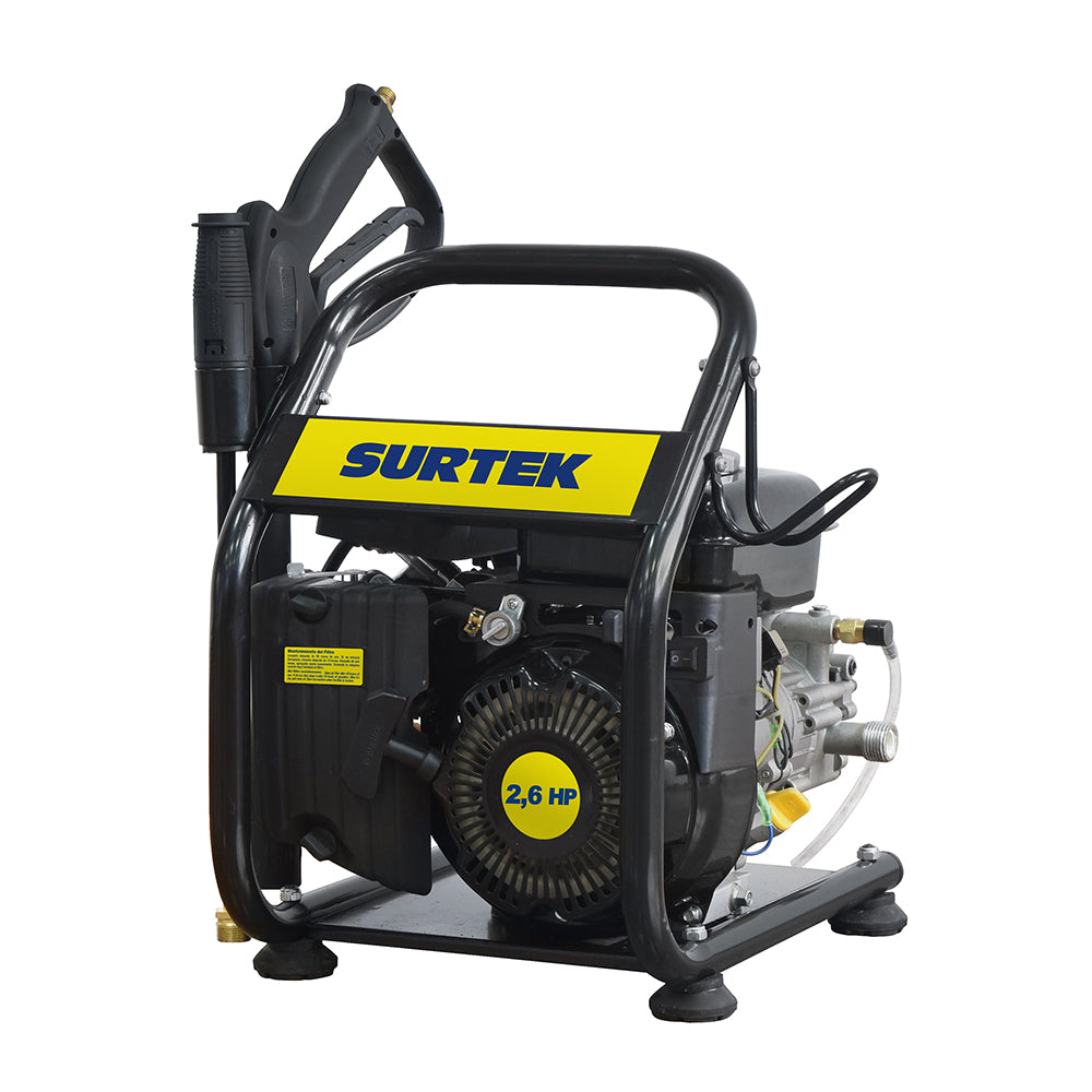 Hidrolavadora a gasolina 2.6 HP 1900 PSI, 5.4 Lt por minuto Surtek