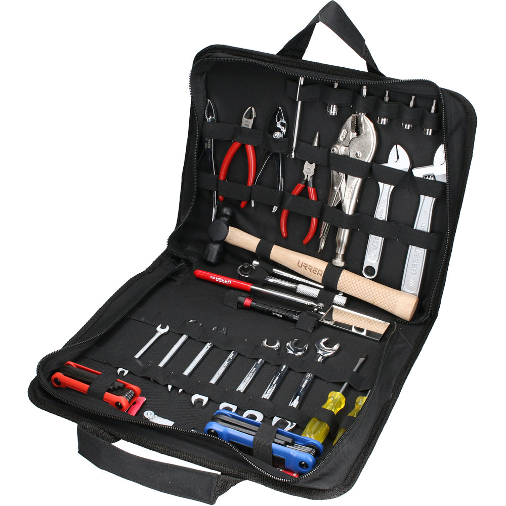 Juego automotriz combinado para reparación básica, 31 piezas con portafolio Urrea