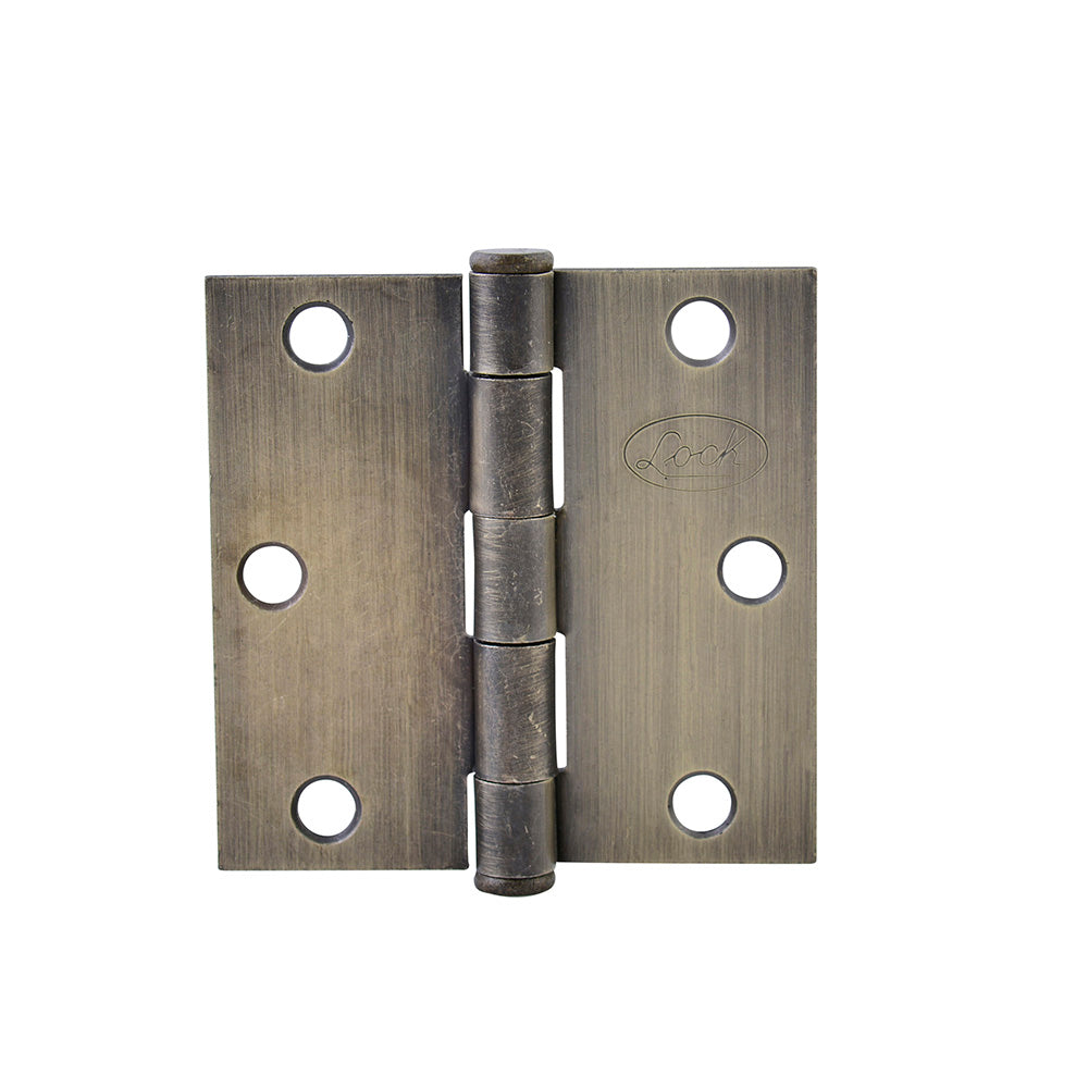 Bisagra cuadrada perno suelto de acero latón antiguo 2.5" x 2.5" Lock
