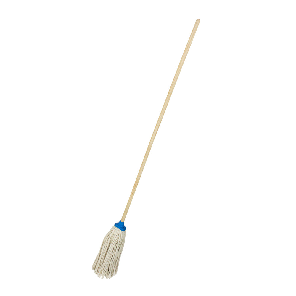 Trapeador de pabilo de algodón con bastón de madera 120 cm, 300 gr Foy