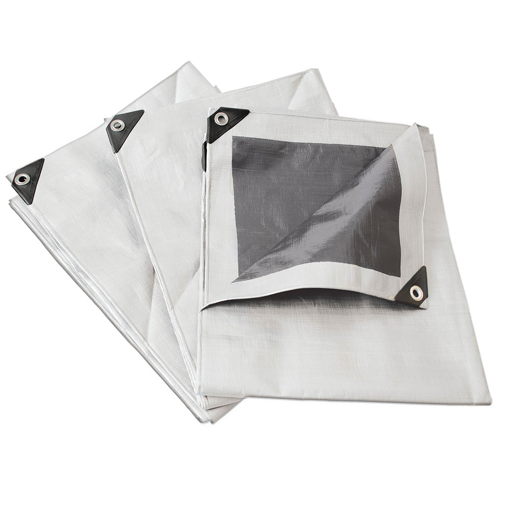 Lona de polietileno reforzada color blanco, 4 x 5 m Surtek