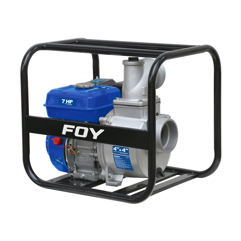 Motobomba a gasolina con diámetro de succión y descarga de 4 x 4", 7 HP Foy