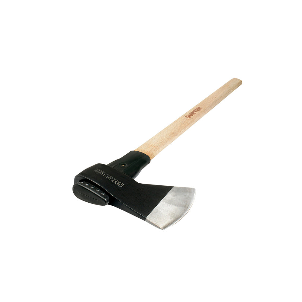 Hacha de labor media con cabeza forjada en acero con mango de madera 36", 4 lb Surtek