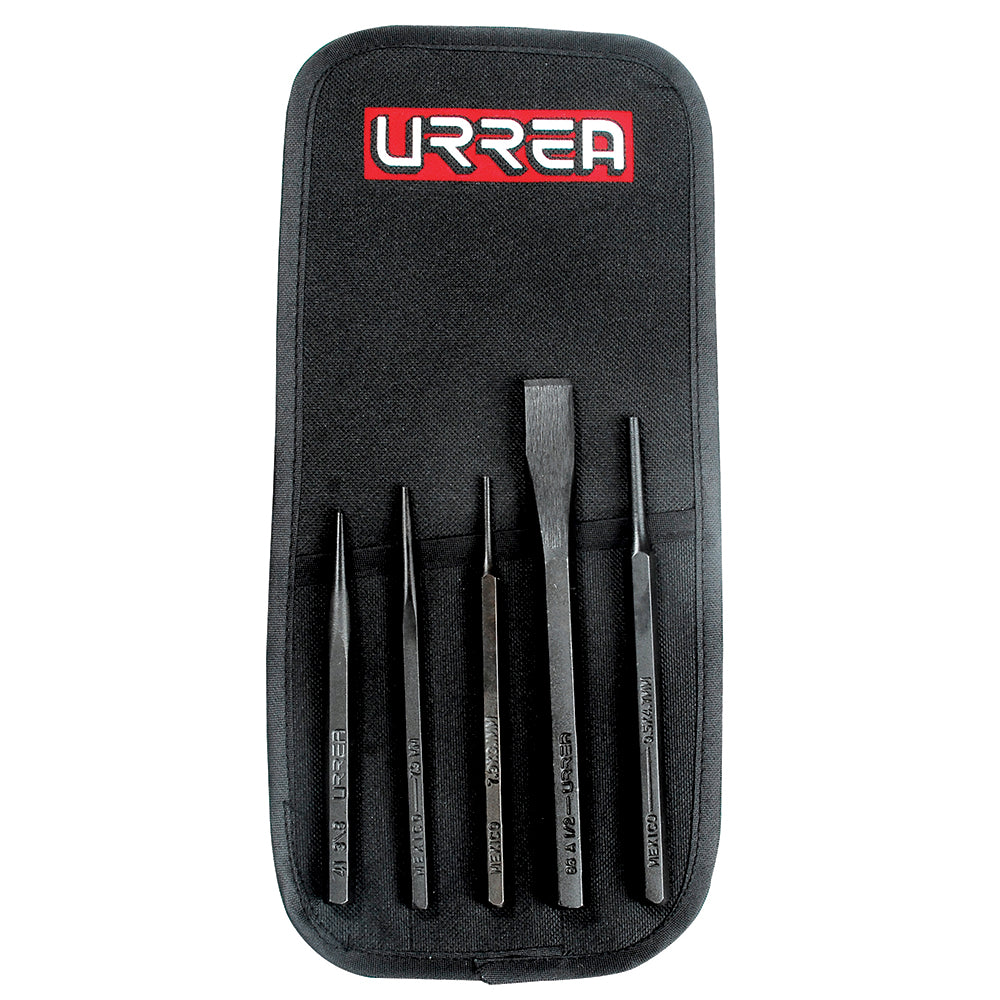 Juego de punzones y cinceles, 5 piezas Urrea
