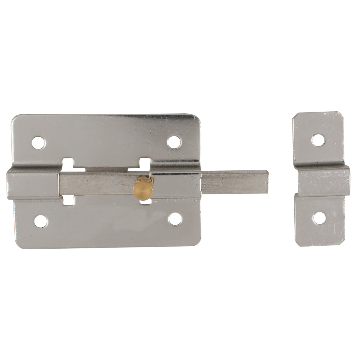 Pasador de sobreponer de barra cromo brillante 10 cm Lock