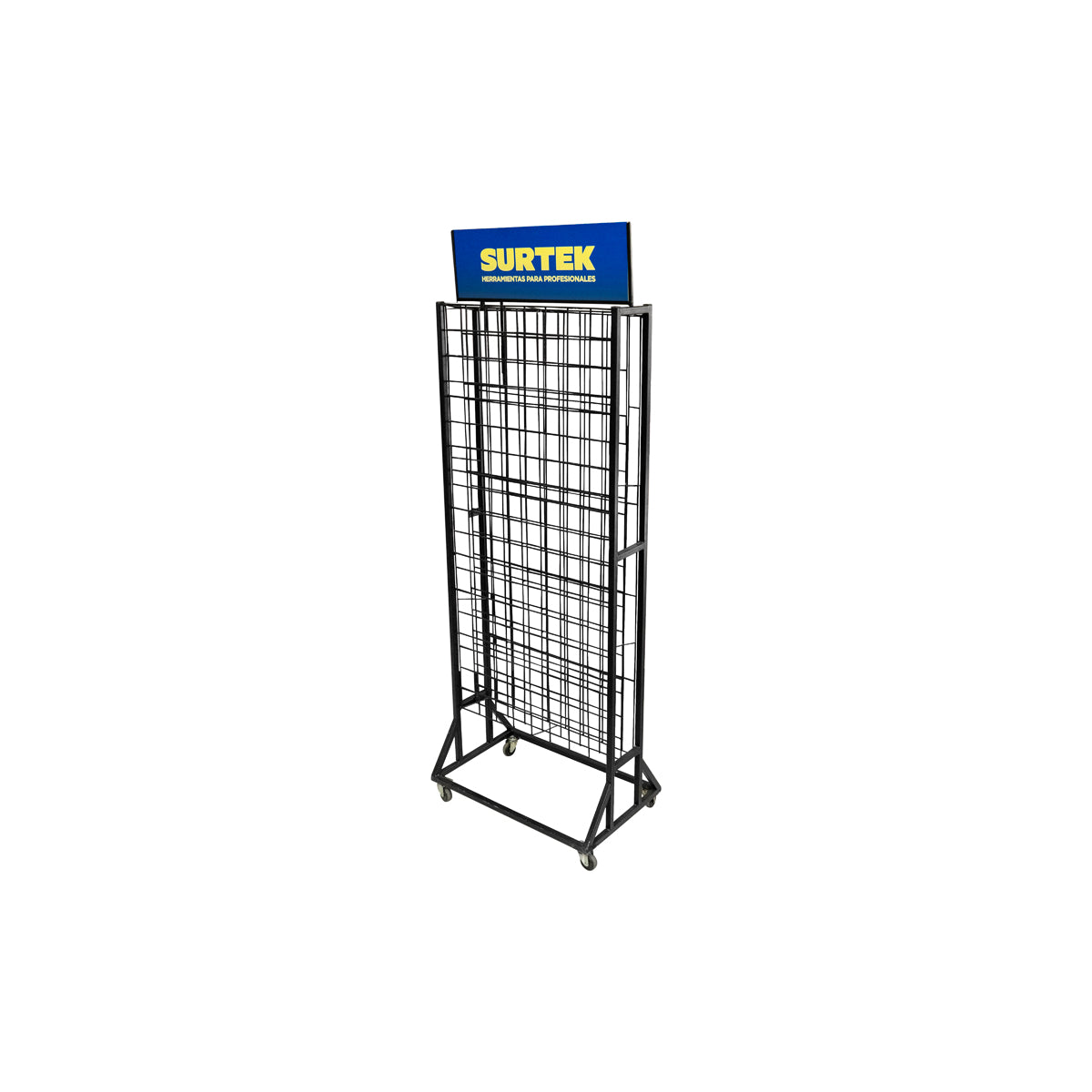 Rack de piso para 120 pinturas en aerosol 180 x 60 x 45 cm Surtek