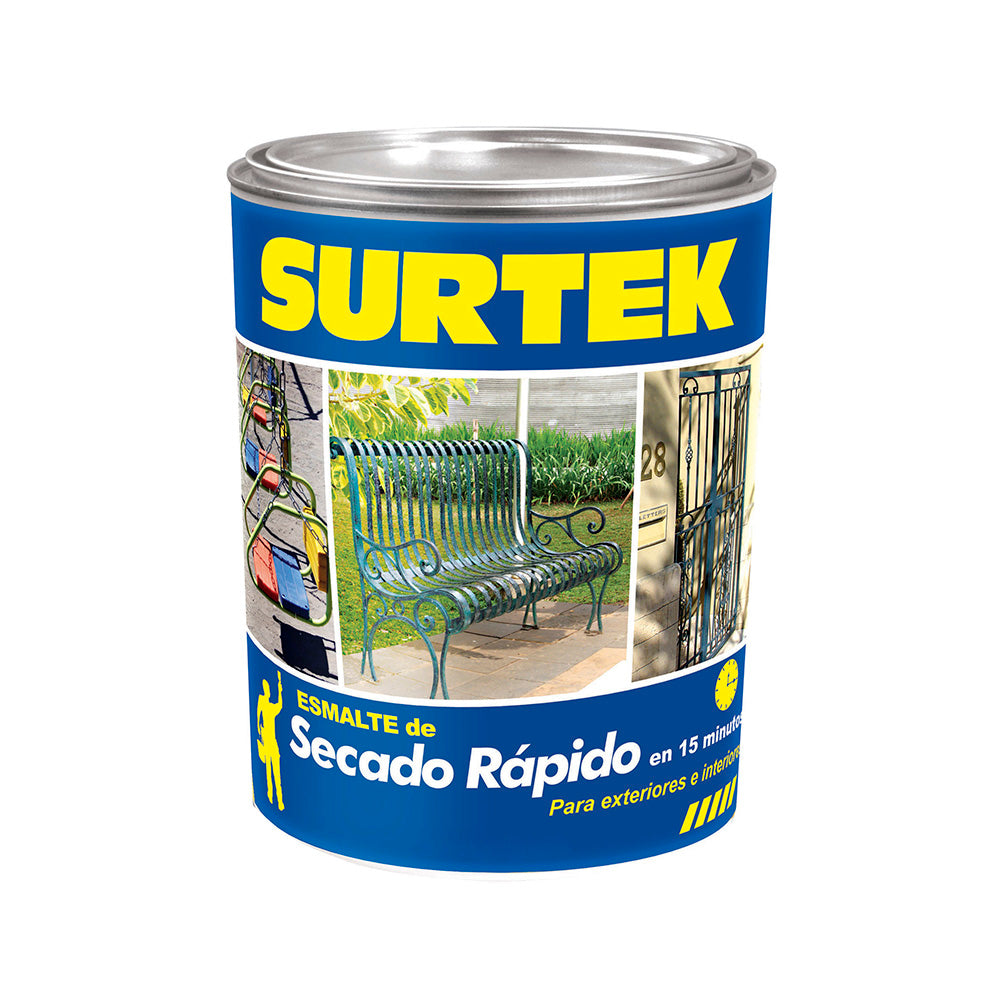 Esmalte de secado rápido 250 ml color blanco Surtek