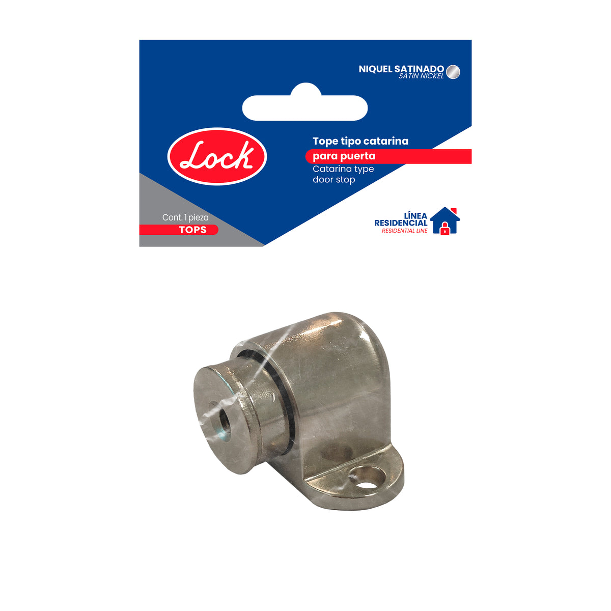 Tope magnético para puerta níquel satinado Lock