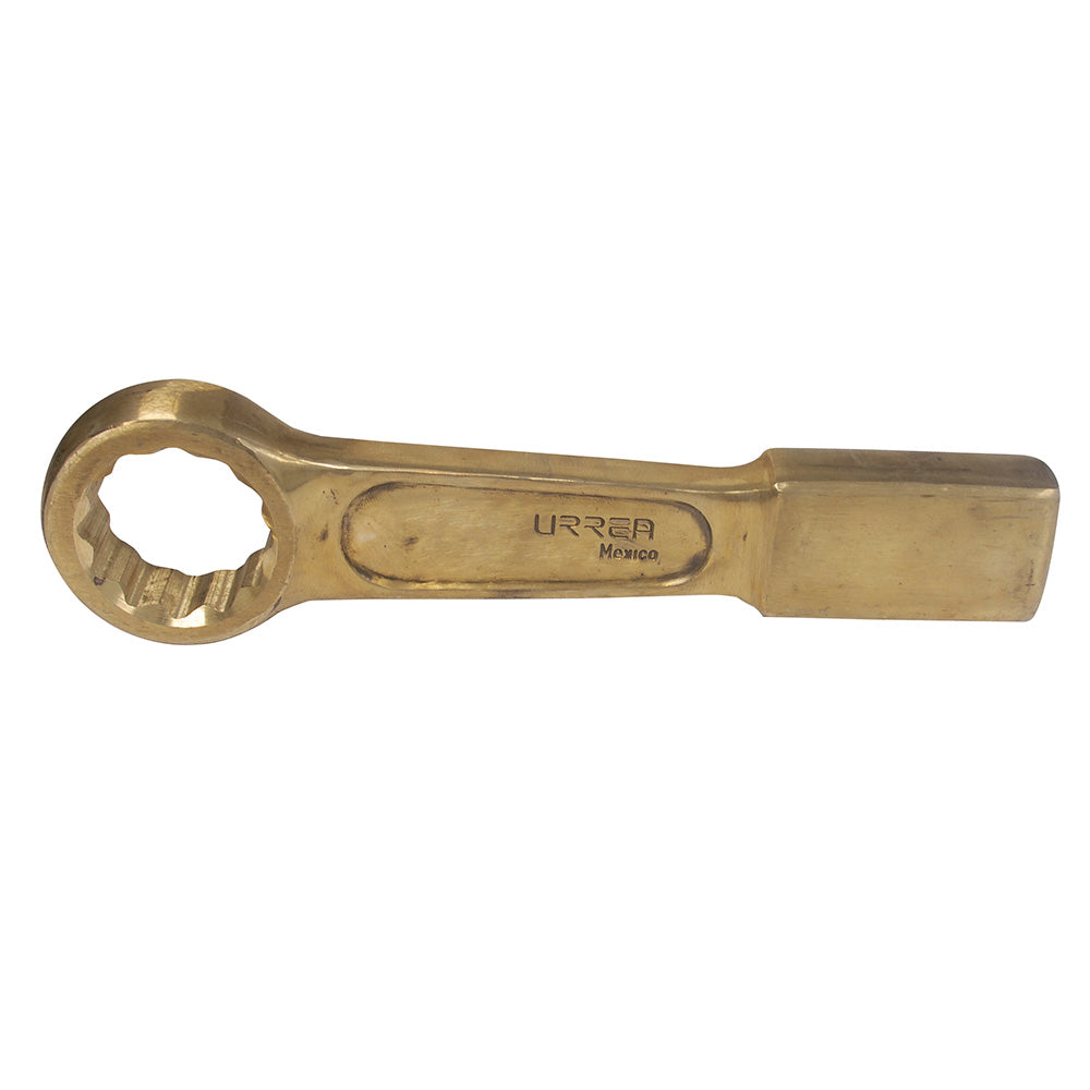 Llave de golpe plana de bronce-aluminio antichispa en pulgadas, 12 puntas, 1-1/4" Urrea
