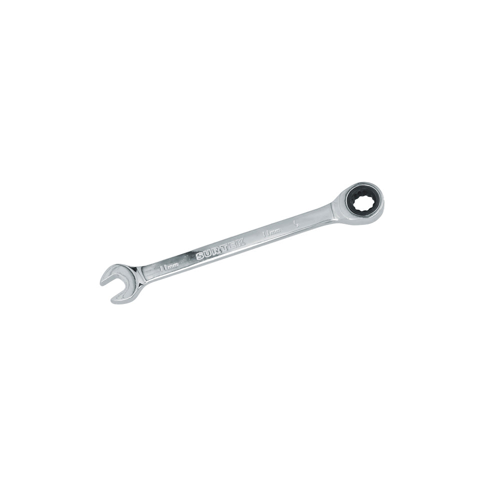Llave combinada pulido espejo de matraca métrica, 12 puntas, 11mm Surtek