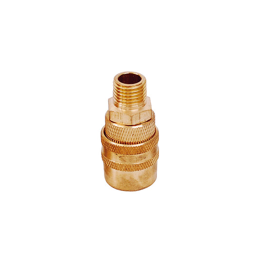 Cople de bronce de conexión rápida 1/4" NPT, macho Surtek