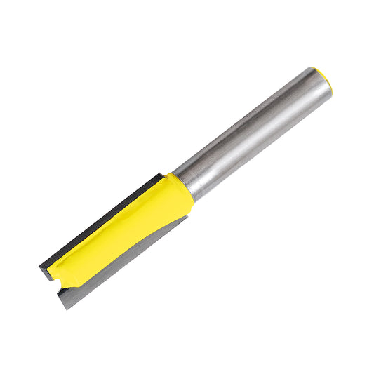 Broca para router de acero recta de 2 filos 3/8" zanco de 1/4" Surtek