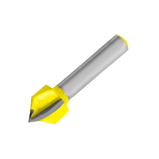 Broca para router de acero corte en "V" 3/8" zanco de 1/4" Surtek