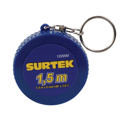 Llavero de mini flexómetro cinta plástica 1.5 m Surtek