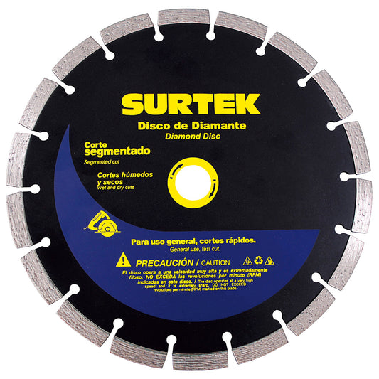 Disco de diamante segmentado, 4" Surtek